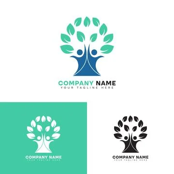 Tree logo abstract Illustrazione stock