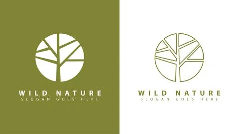 Tree Logo art design Stock Illustration