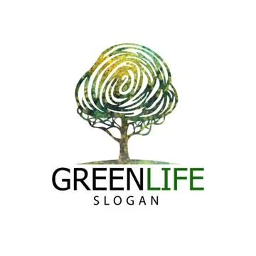 Tree logo design Stock Illustration