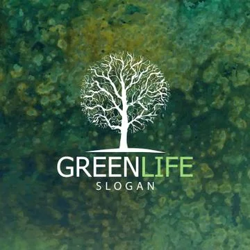 Tree logo design Stock Illustration