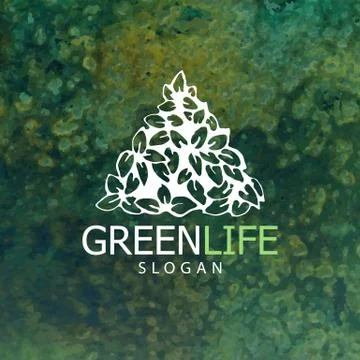 Tree logo design Illustrazione stock