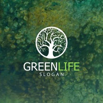 Tree logo design Stock Illustration