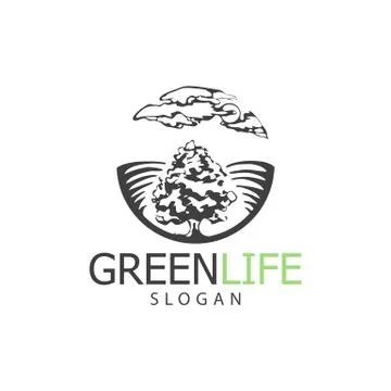 Tree logo design Stock Illustration