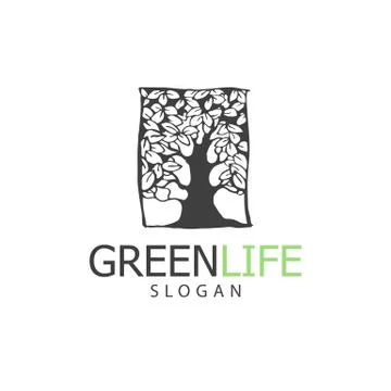 Tree logo design Stock Illustration