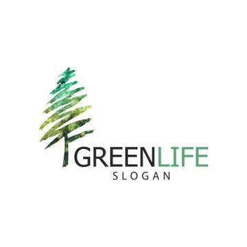 Tree logo design Stock Illustration