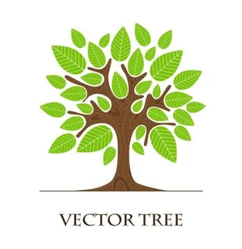 Tree logo design Stock Illustration