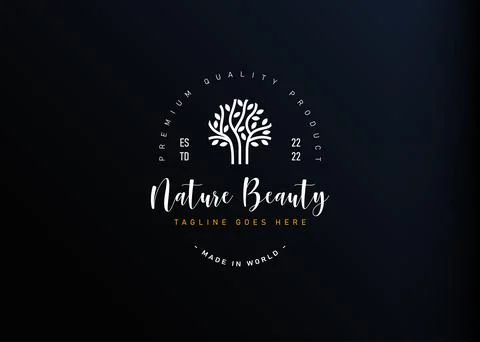 Tree Logo Design Inspiration. Unique Nature Tree Vector Illustration That Res Stock Illustration