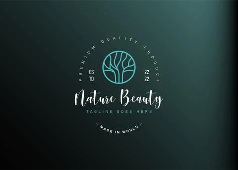 Tree Logo Design Inspiration. Unique Nature Tree Vector Illustration That Res 스톡 일러스트