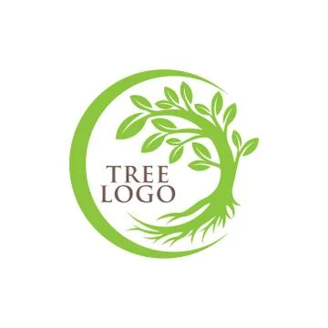 Tree Logo design vector illustration. Abstract Tree Logo vector in creative d Stock Illustration