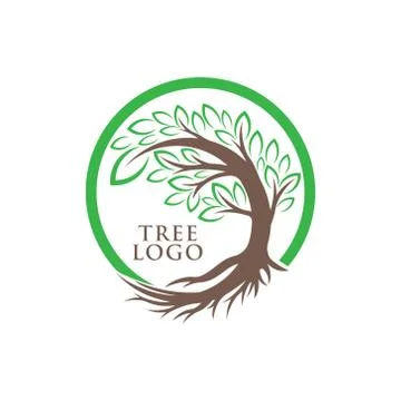 Tree Logo design vector illustration. Abstract Tree Logo vector in creative d Stock Illustration