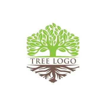 Tree Logo design vector illustration. Abstract Tree Logo vector in creative d Stock-Illustration