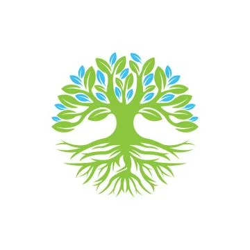 Tree Logo design vector illustration. Abstract Tree Logo vector in creative d Stock Illustration