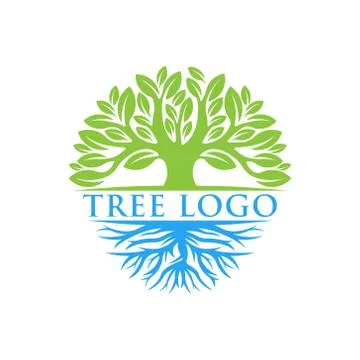 Tree Logo design vector illustration. Abstract Tree Logo vector in creative d Stock-Illustration