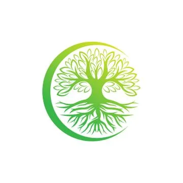 Tree Logo design vector illustration. Abstract Tree Logo vector in creative d Stock-Illustration