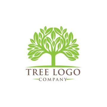 Tree Logo design vector illustration. Abstract Tree Logo vector in creative d Stock Illustration
