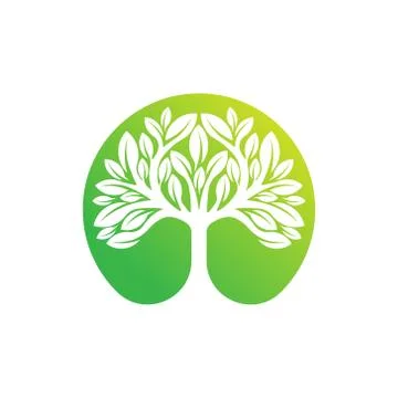 Tree Logo design vector illustration. Abstract Tree Logo vector in creative d Stock Illustration