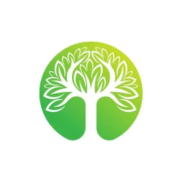 Tree Logo design vector illustration. Abstract Tree Logo vector in creative d Stock Illustration