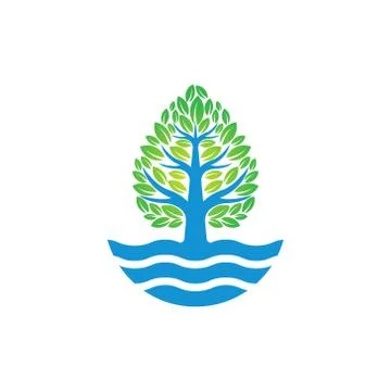 Tree Logo design vector illustration. Abstract Tree Logo vector in creative d Stock-Illustration