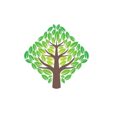 Tree Logo design vector illustration. Abstract Tree Logo vector in creative d Stock-Illustration