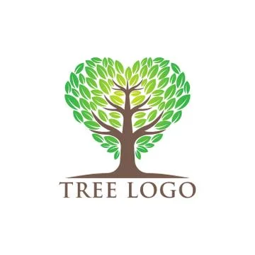 Tree Logo design vector illustration. Abstract Tree Logo vector in creative d Stock-Illustration