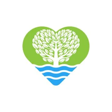 Tree Logo design vector illustration. Abstract Tree Logo vector in creative d Stock Illustration