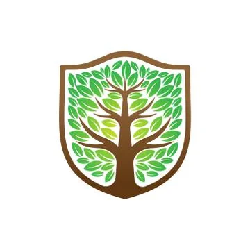 Tree Logo design vector illustration. Abstract Tree Logo vector in creative d Illustrazione stock