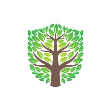Tree Logo design vector illustration. Abstract Tree Logo vector in creative d Stock-Illustration