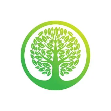 Tree Logo design vector illustration. Abstract Tree Logo vector in creative d Stock Illustration