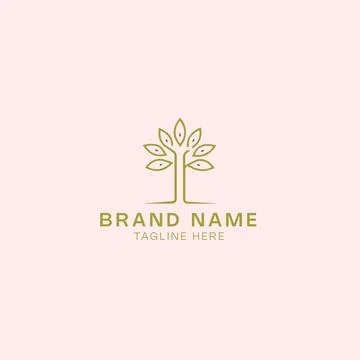 Tree logo design vector template. Nature logo design vector template. Natur.. Stock Illustration