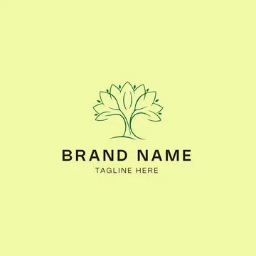 Tree logo design vector template. Nature logo design vector template. Natur.. Stock Illustration