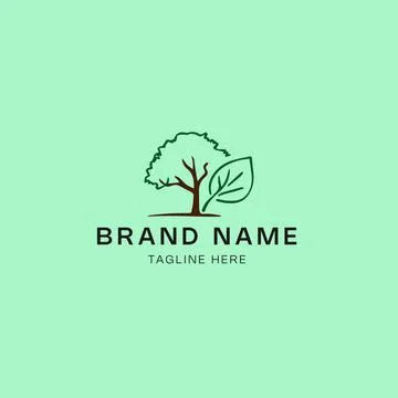 Tree logo design vector template. Nature logo design vector template. Natur.. Stock Illustration