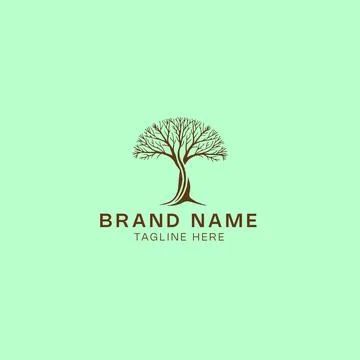 Tree logo design vector template. Nature logo design vector template. Natur.. Stock Illustration