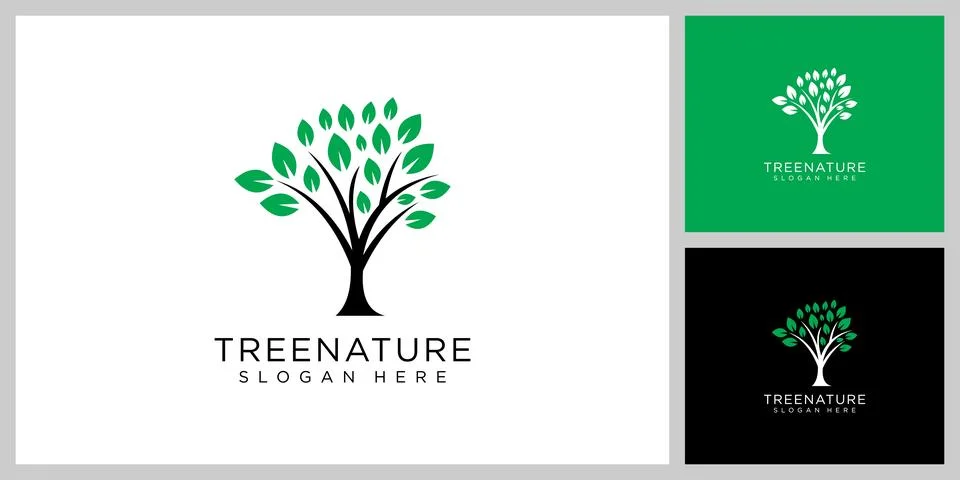 Tree logo design vector template Stock Illustration