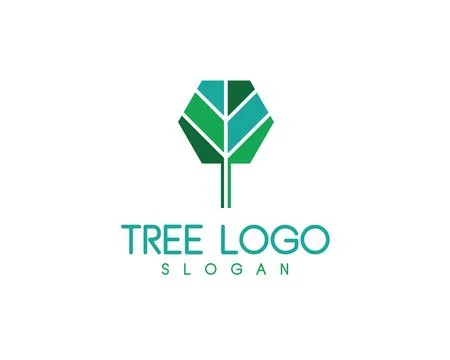 Tree Logo Icon for Brand vector and editable	 Stock Illustration