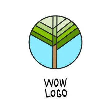 Tree logo illustration Stock Illustration