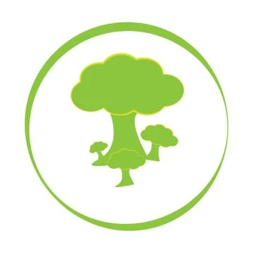 Tree logo isolated on white background Stock Illustration