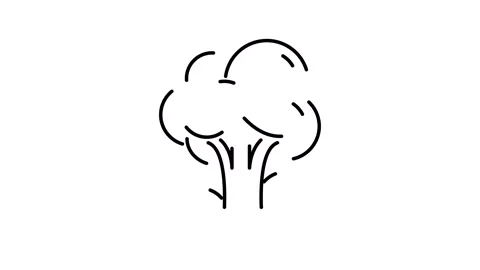 Tree logo sign icon line animation video footage Stock Footage 311120490