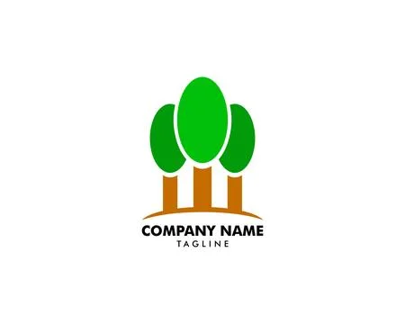 Tree logo template vector icon illustration Stock Illustration
