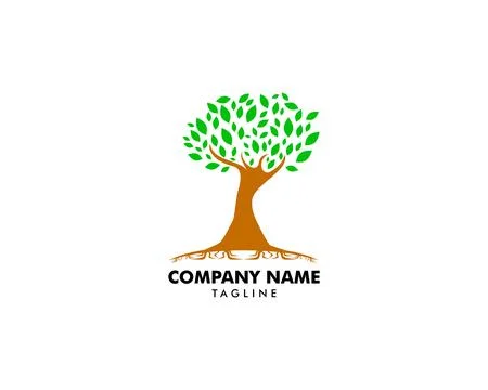 Tree logo template vector icon illustration Stock Illustration