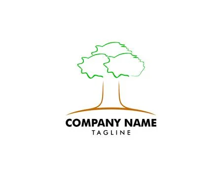 Tree logo template vector icon illustration Stock Illustration