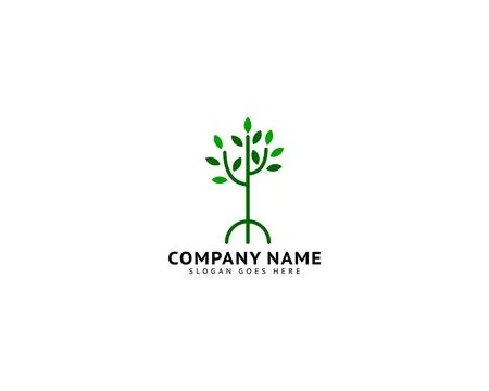 Tree Logo Template Vector Icon Illustration Design Stock Illustration