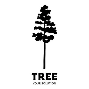 Tree logo vector. Brand's logo in the form of a tree Stock Illustration
