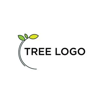Tree logo, vector logo template Stock Illustration