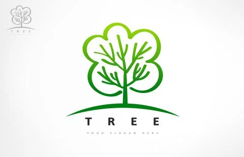 Tree logo vector. Plant Logo design vector nature illustration. Stock Illustration