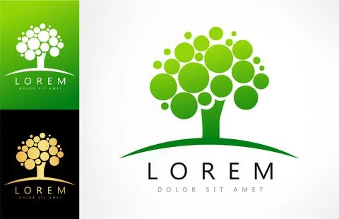 Tree logo vector. Plant Logo design vector nature illustration. Stock Illustration