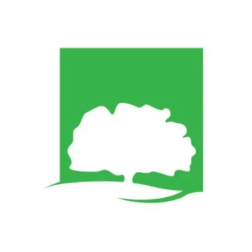 Tree logo vector stack on square shape graphics elements Stock Illustration