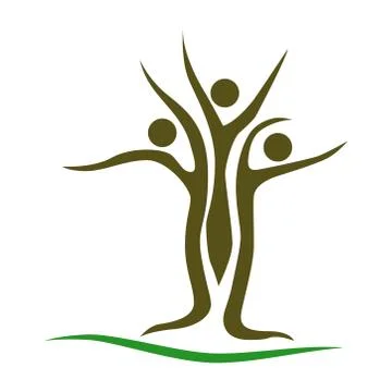 Tree logo on a white background. Vector illustration. Stock Illustration