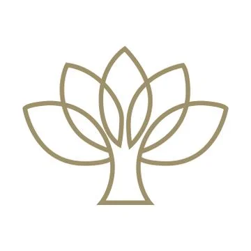 Tree logo on a white background. Vector illustration. Stock Illustration