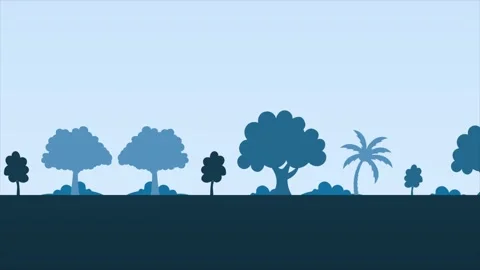 Tree loop animation - cartoon background Vídeo Stock 294050381