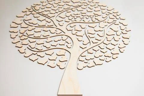 Tree of love from the hearts Stock Photos